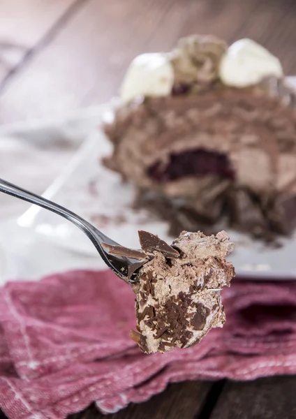 Porzione di torta al cioccolato — Foto Stock