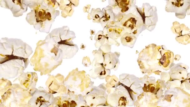 Fallendes Popcorn — Stockvideo
