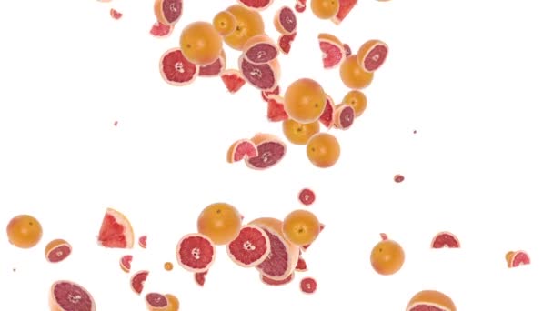 Грейпфрути формують серце — стокове відео