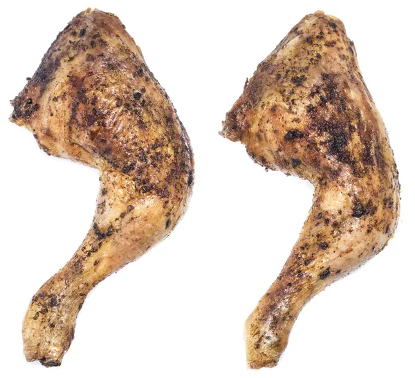 Pernas de frango isoladas em branco — Fotografia de Stock