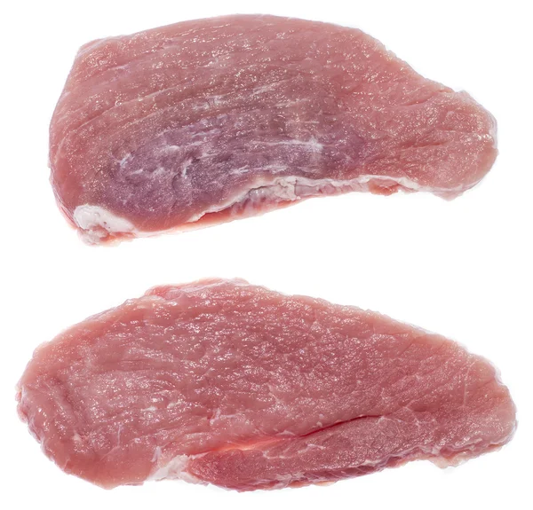 Surowy kawałek mięsa (na białej) — Zdjęcie stockowe