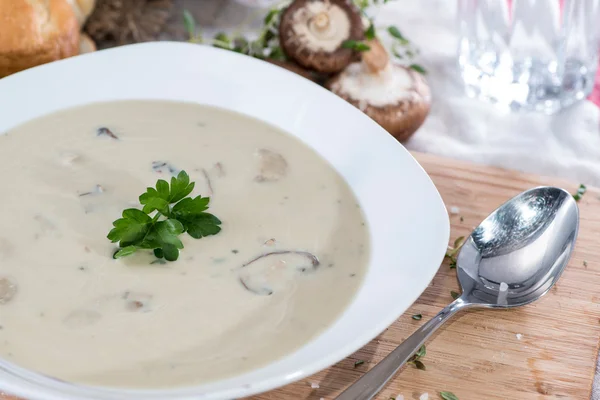 自家製のキノコのスープ — ストック写真