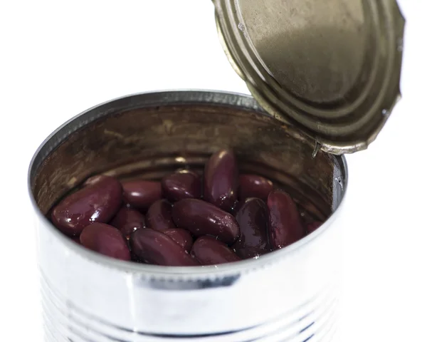 Kidney Beans in a can (on white) — Stock Photo, Image