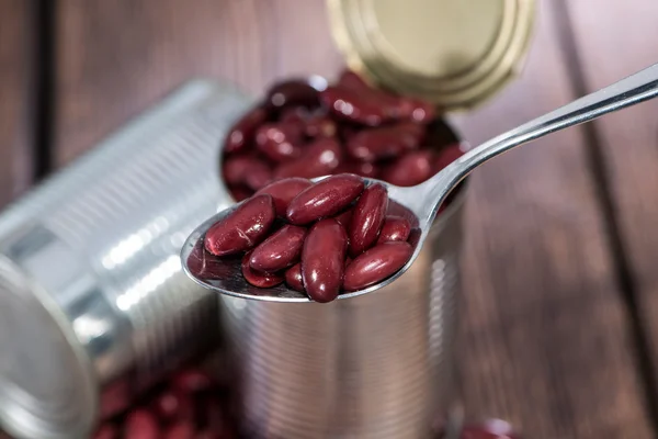 Frijoles renales en una cuchara —  Fotos de Stock