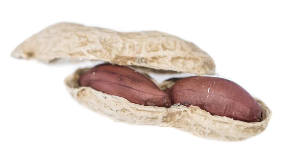 Peanuts isoliert auf Weiß — Stockfoto