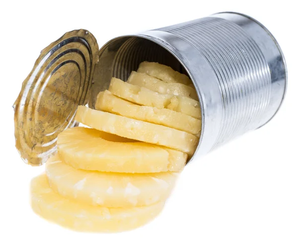 Canned Pineapples in a tin — Stock Photo, Image
