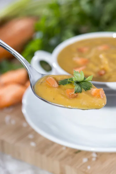 Portion Karottensuppe — Stockfoto