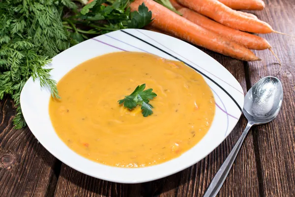 Zeleninové mrkvová polévka — Stock fotografie