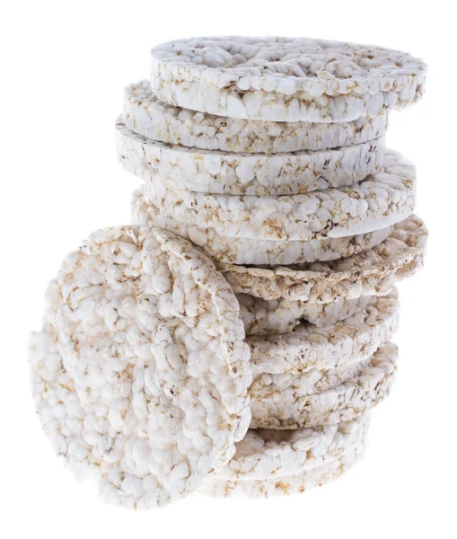 Tortas de arroz sobre blanco — Foto de Stock
