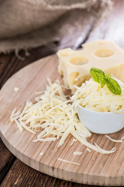 Emmentaler Cheese on wood — Stock Photo, Image