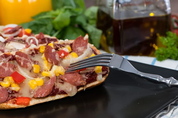 Pizza Baguette — Stock Fotó