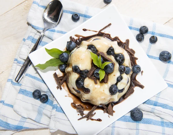 Blueberry Vanilla Pudding — Stock Photo, Image