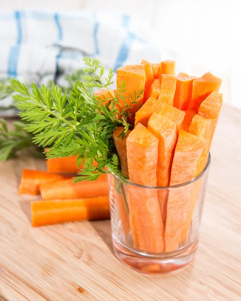Carrot Sticks dalam gelas — Stok Foto