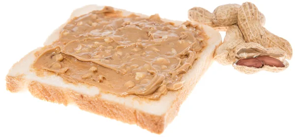 Isolated Peanut Butter Sandwich — Stock Photo, Image