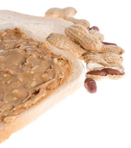 Ізольована арахісового масла бутерброд — стокове фото
