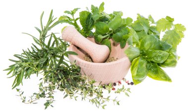 Fresh Herbs (isolated on white) clipart