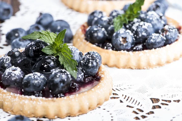 Fresh Blueberry Tart with fruits — Stock Photo, Image