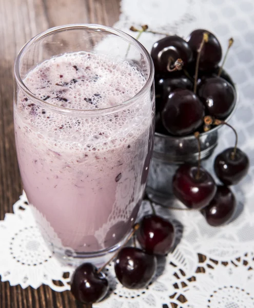 Baru dibuat Cherry Smoothie — Stok Foto