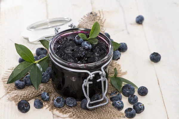 Vers gemaakte bosbessen jam — Stockfoto