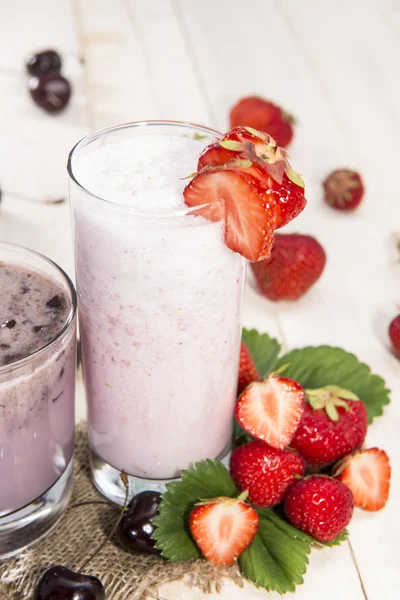 Taze yapılmış milkshakes — Stok fotoğraf