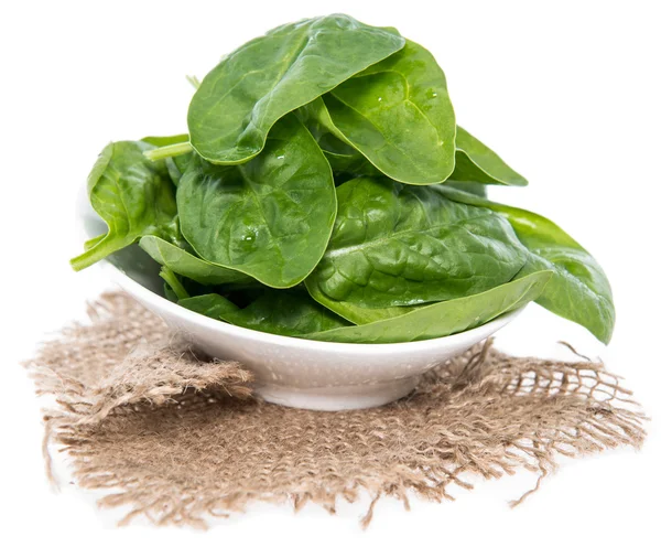 Portion of Spinach on white — Stock Photo, Image