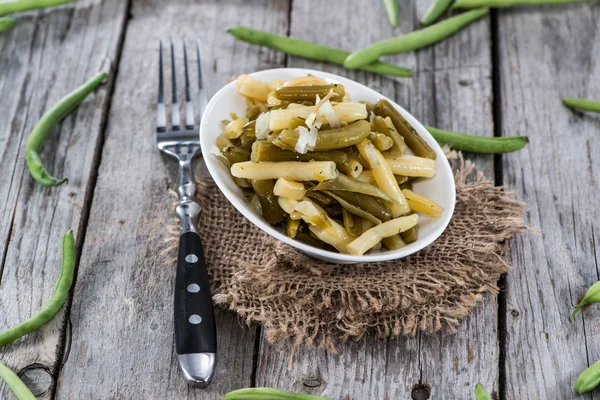 Groene bonensalade — Stockfoto