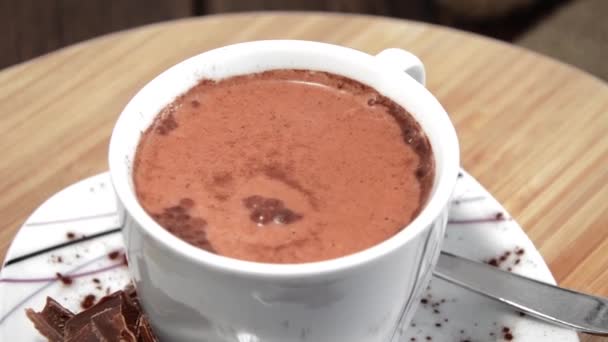 Warme chocolademelk — Stockvideo