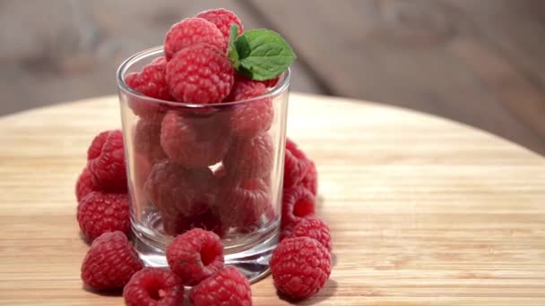 Fresh Raspberries — Stock Video