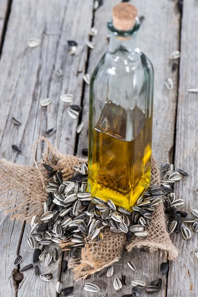 Bottle with Sunflower Oil — Stock Photo, Image