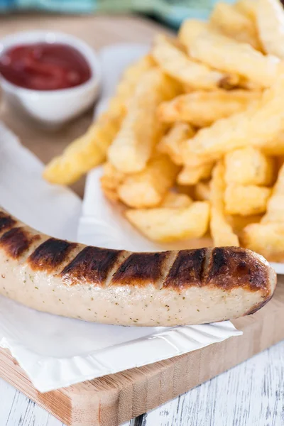 Portion of German Bratwurst — Stock Photo, Image