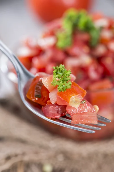 Zelfgemaakte tomatensalade — Stockfoto