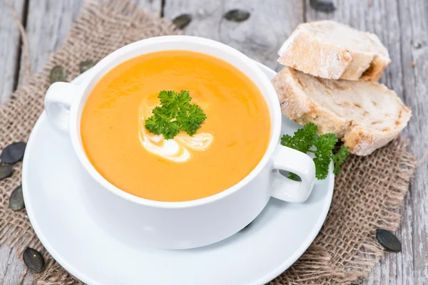 Sopa de creme de abóbora — Fotografia de Stock