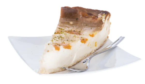 Изолированный сырный торт — стоковое фото