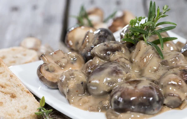 Portion of Creamy Mushrooms — Stock Photo, Image