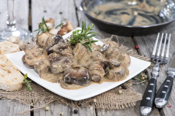 Portion of Cream Mushrooms — Stock Photo, Image