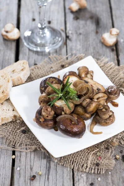 Plate with Fried Mushrooms — Stock Photo, Image