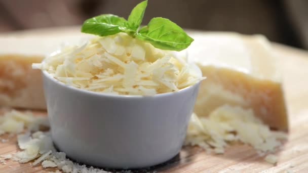 Formaggio di parmigiano — Video Stock