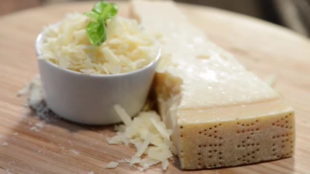 Formaggio di parmigiano — Video Stock