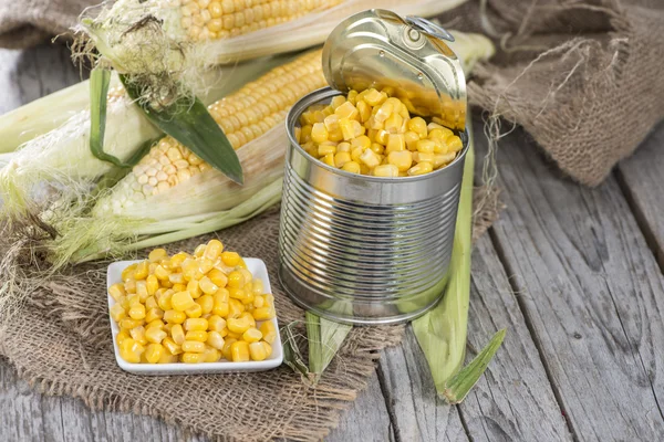 Portion of preserved Sweetcorn — Stock Photo, Image