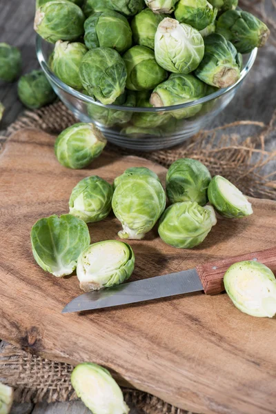 Small portion of raw Brussel Sprouts — Stock Photo, Image