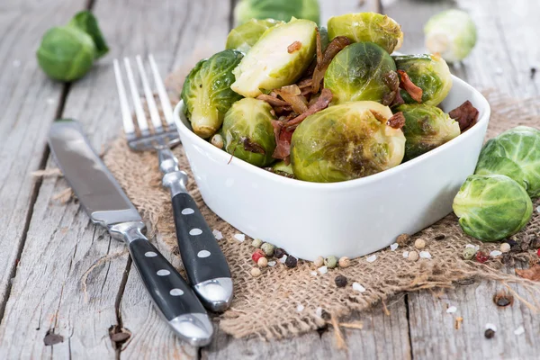 Portion of fried Brussel Sprouts — Stock Photo, Image