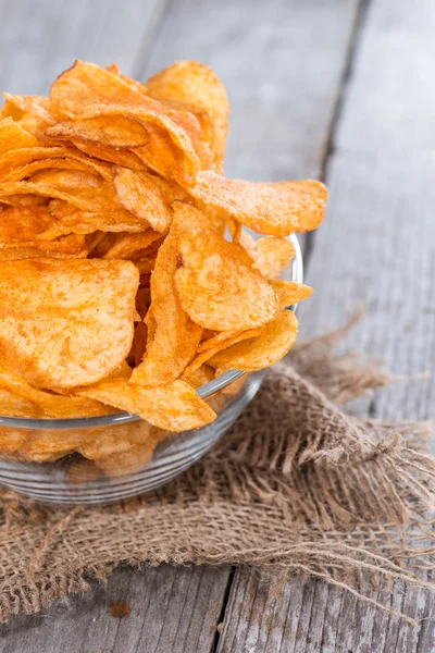Heap of Paprika Potato Chips — Stock Photo, Image