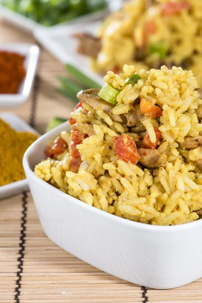 Gedeelte van curry rice — Stockfoto