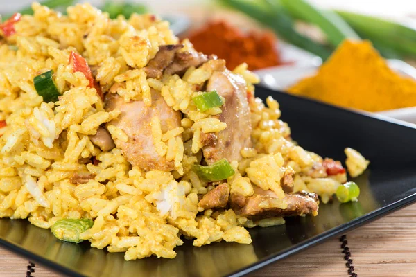 Arroz indio con curry — Foto de Stock