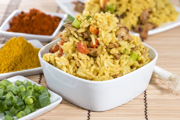 Arroz indio con curry — Foto de Stock