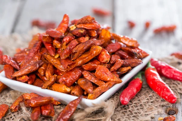 Portion of dried Chillies — Stock Photo, Image