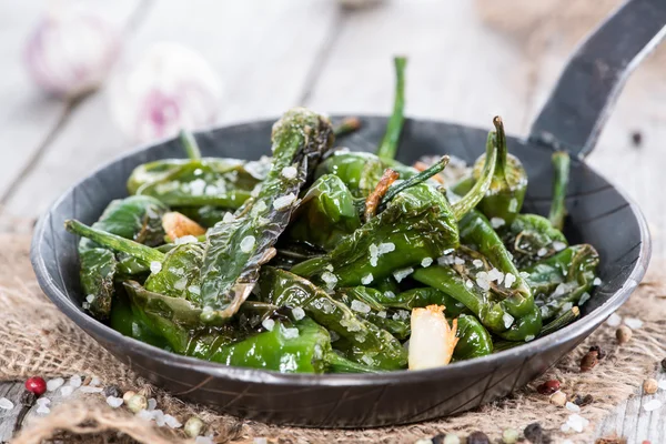 Pimientos de Padrón recién hechos — Foto de Stock