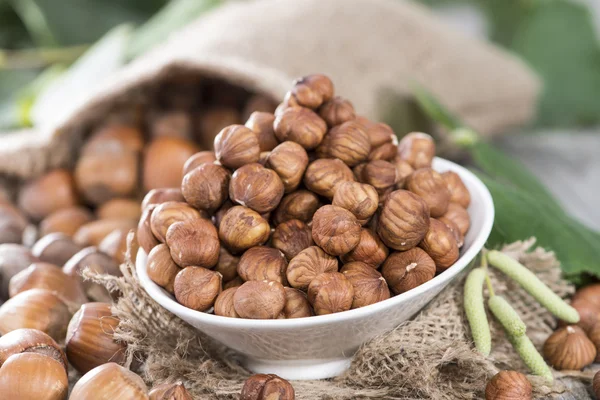 Portion of Hazelnuts — Stock Photo, Image