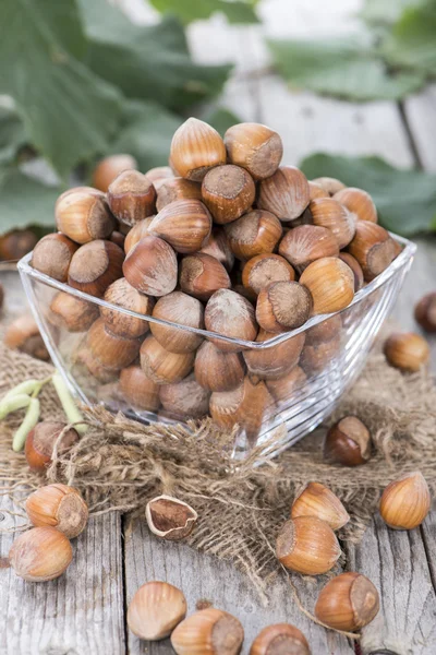 Část lískových ořechů — Stock fotografie