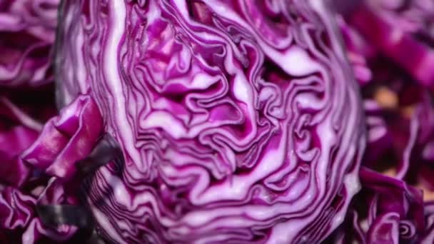 Red Coleslaw Salad (Rotating Loopable HD Video) — Stock Video